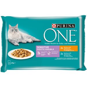 PURINA-ONE-SENSITIVE-cu-Puion-Mini-Fileuri-in-Sos-hrana-umeda-pentru-pisici-1